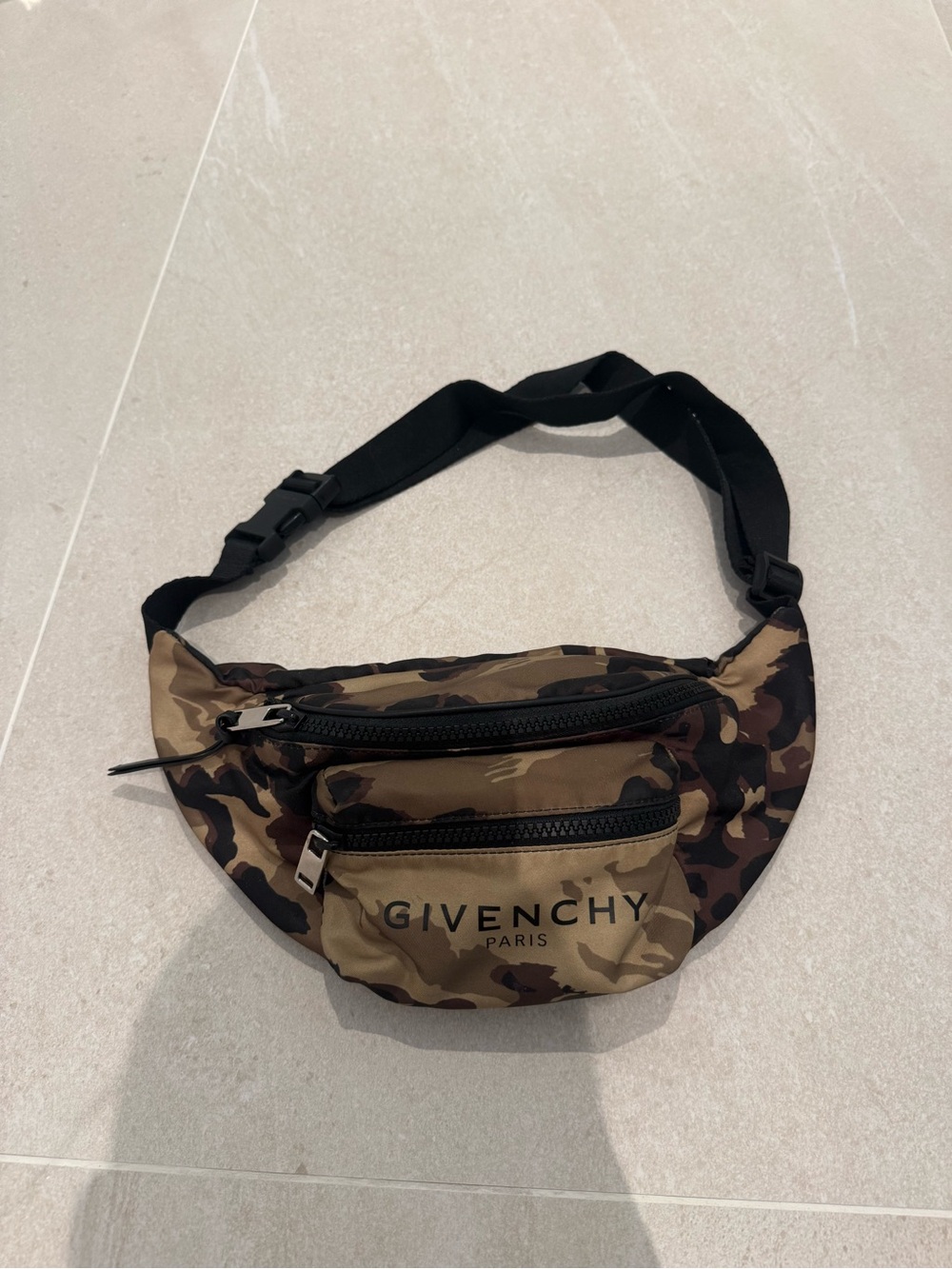 Givenchy Camo Belt Bag in Brown and Black